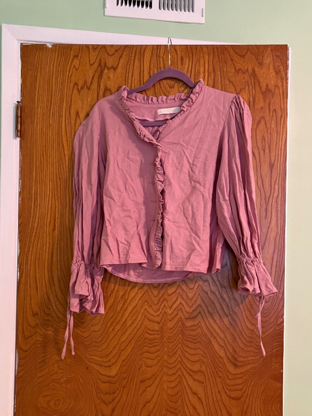 Pink linen blouse XS-S (in Son de Flor style)